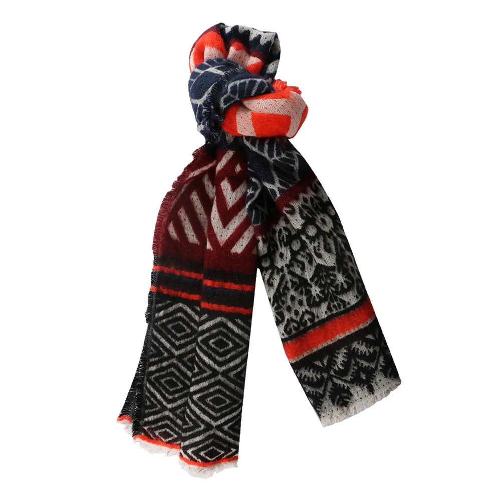 909C15 Wholesale New Fashion Chiffon Scarf Polyester Print Autumn Winter Pattern Scarves Shawl Women Design Long Soft Shawl - Цвет: 909C15