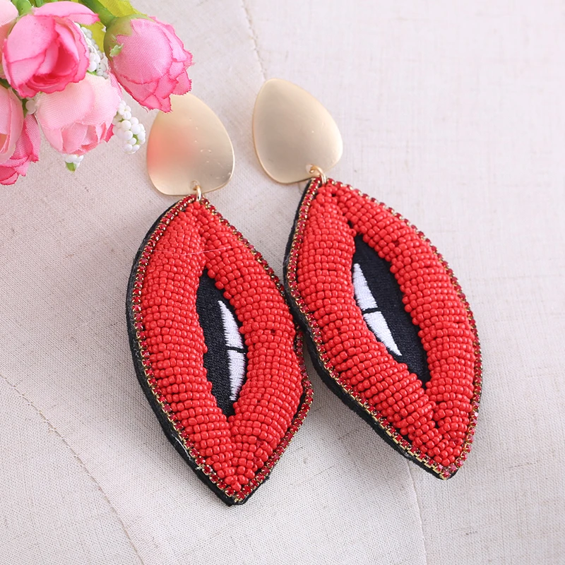 Boho earrings for women drop earrings for women 2 fashion Jewelry RED 2