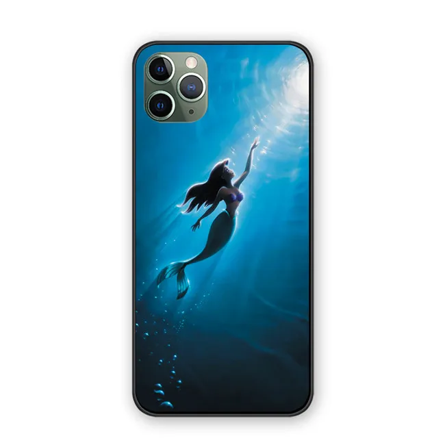 6 Милые чехлы для телефонов Little Mermaid для iphone 6S 6 7 8 Plus черный силиконовый чехол для iphone 11 Pro MAX X XS XR - Цвет: 6