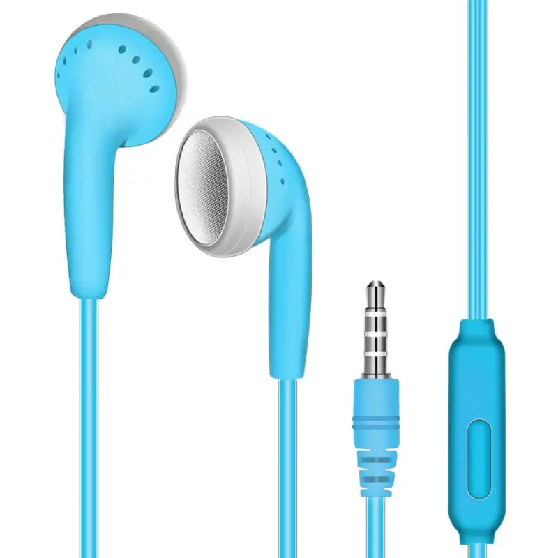 Wired Earphones In-ear Flat Earphone Accessories Earplugs Subwoofer With Wheat Earphones Wired In-line Headset Voice Headset Portable