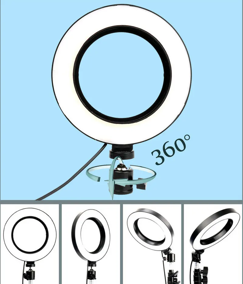 16 см/" Led кольцо заполняющий свет лампы селфи свет с треногой для видео макияж YouTube живой поток для iphone смартфон для huawei
