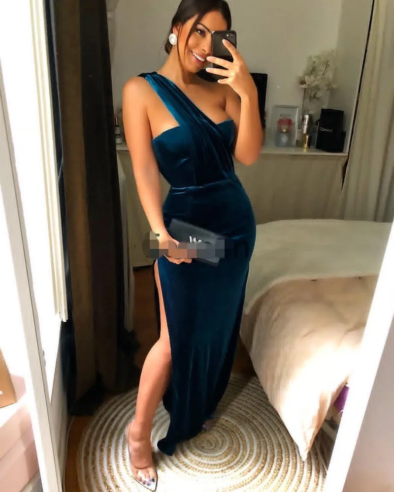 

Женское длинное бархатное вечернее платье, элегантное платье с разрезом сбоку, длинное сексуальное платье для выпускного вечера, 2024