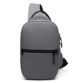 

High Quality Anti-Theft Chest Pack for Men Fashion Messenger Bags Short Trip Casual Crossbody Bag Male Shoulder Chest Bag Gray