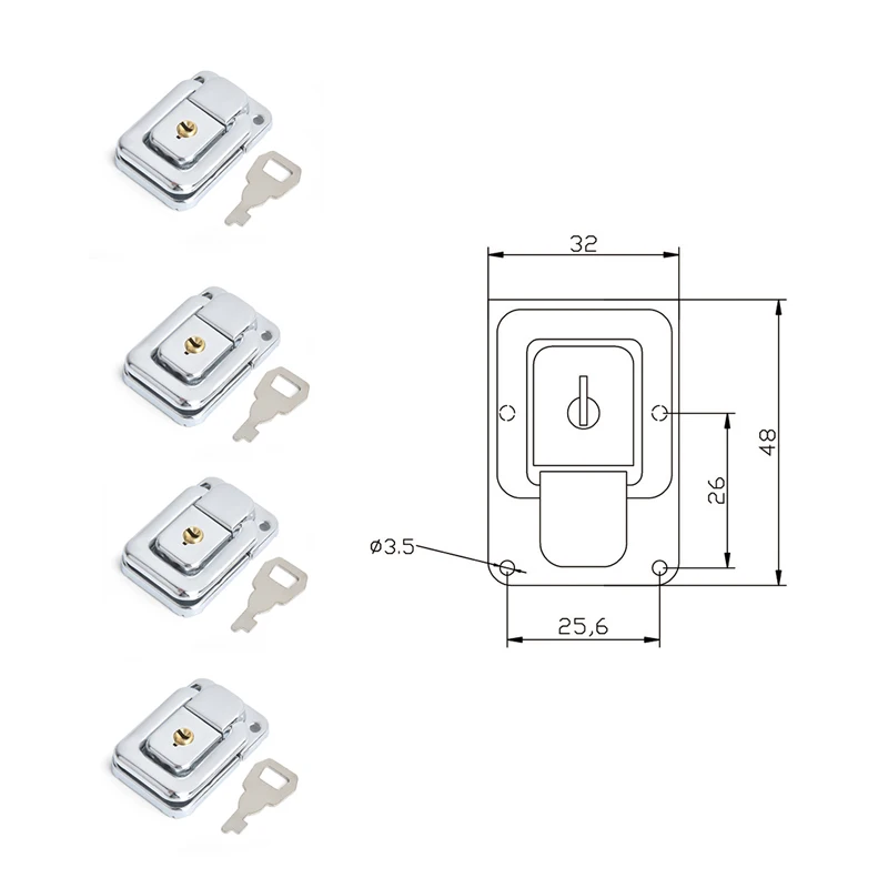 Stainless-Steel-Locks-Hasps-Box-Lock-Toolbox-Lock-Hasp-Latch-(J402)