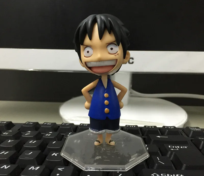 Wolf Anime One Piece Pop Straw Theater Version Cute Straw Hat Luffy Blue/Red Selectable Garage Kit