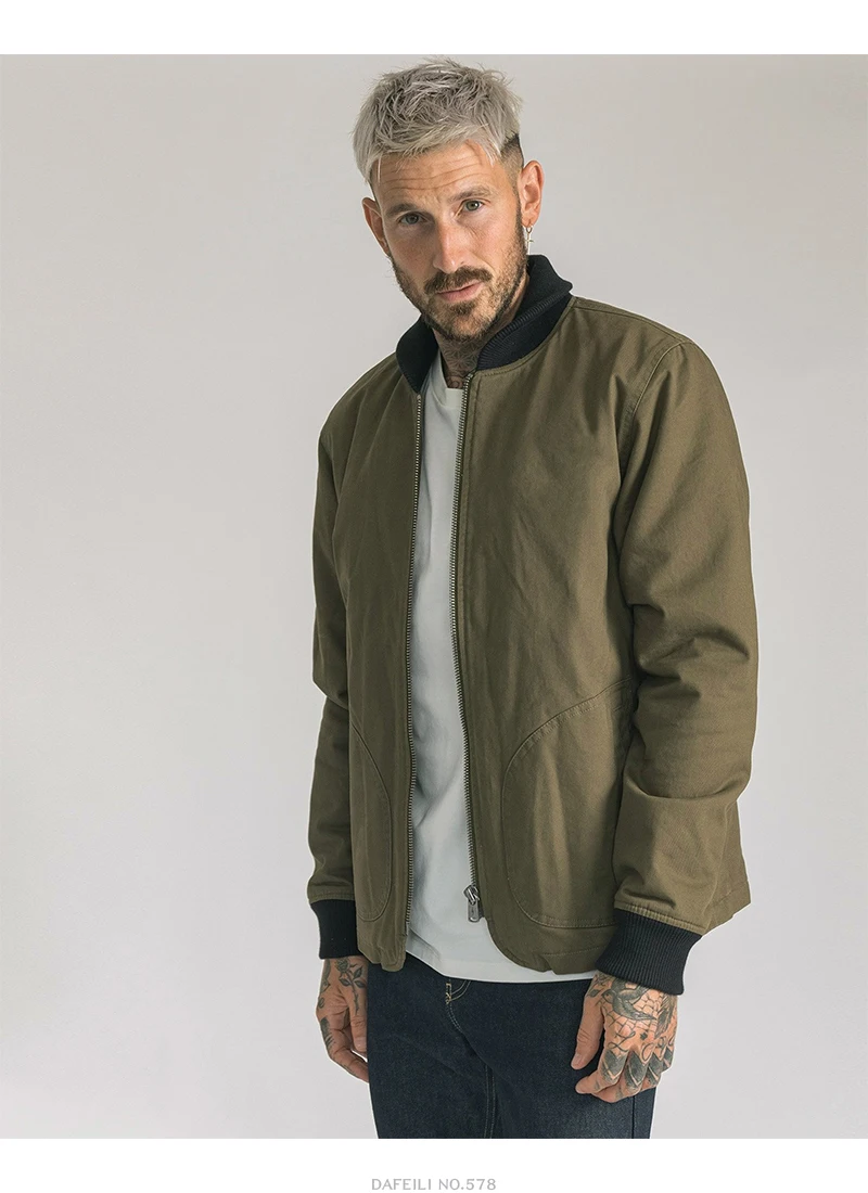 2019aw N1 MA-1 флисовая подкладка хлопок саржа летная Куртка бомбер для мужчин зимняя винтажная армейская зеленая панк Рабочая мотоциклетная трендовая