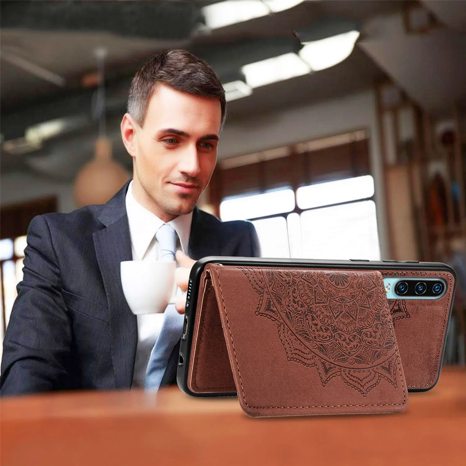 Держатель для карт чехол для huawei P30 mate 30 Honor 20 9x Pro Lite тканевый кошелек Чехол Huwei P Smart Plus Z Y5 Y6 Y7 Pro чехол