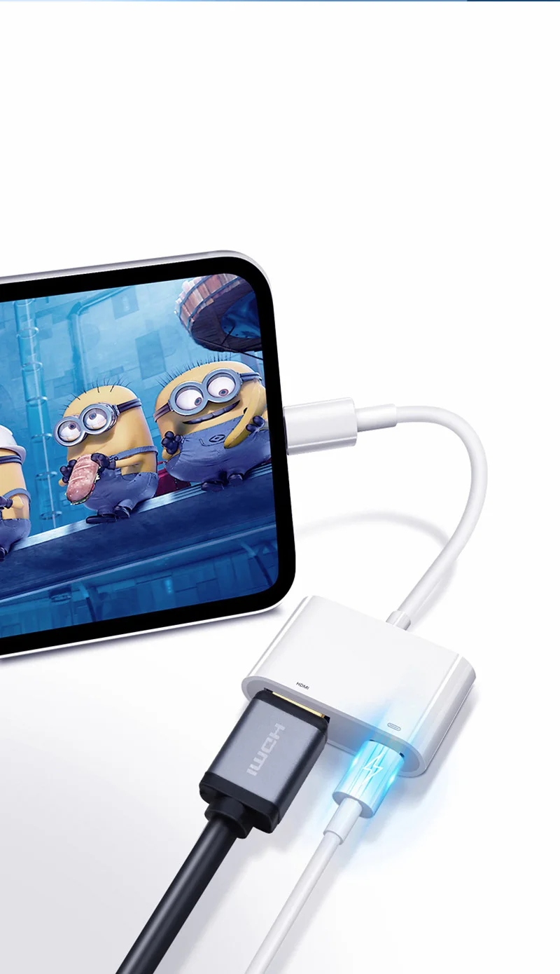 Vexom LT To HDMI-호환 어댑터 TV 1080P HD 디지털 AV 어댑터 변환기, 아이폰 iPad HDMI 호환 TV 화면 케이블