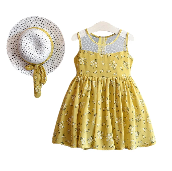 Летнее платье принцессы для маленьких девочек от 2 до 7 лет шт. кружевной сарафан