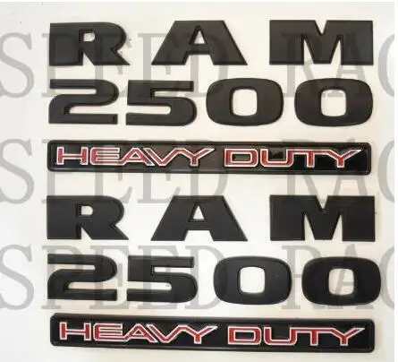 Высокое качество автомобиля Стайлинг для ram 1500 2500 3500 сверхмощный серебряный черный эмблема АБС значок задний багажник логотип стикер - Цвет: 2PCS 2500
