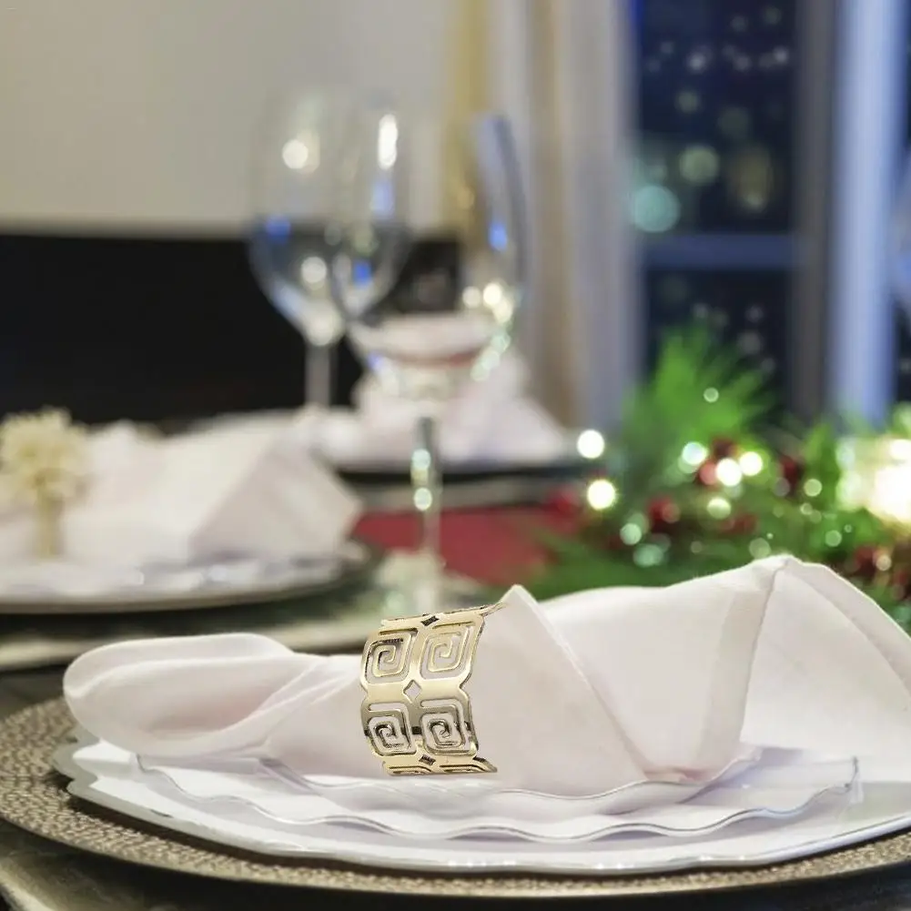 Home Serviette Rings Napkin Holder West Dinner Towel Napkin Ring Party Decoration Table Decorations Wedding Dinner Party DIY Dec