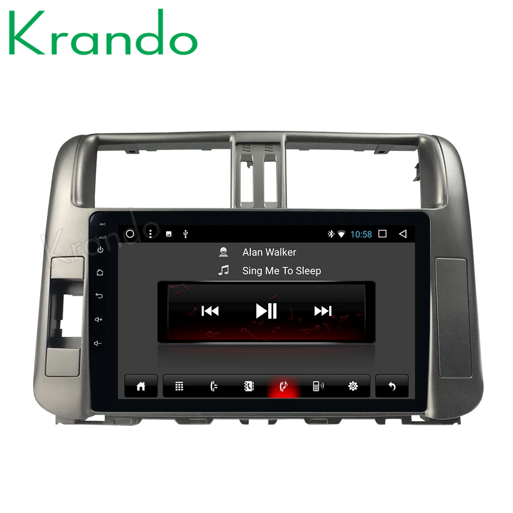 Excellent Krando Android 8.1 10.1" car radio player for Toyota Prado 2010-2013 navigation gps multimedia system 4