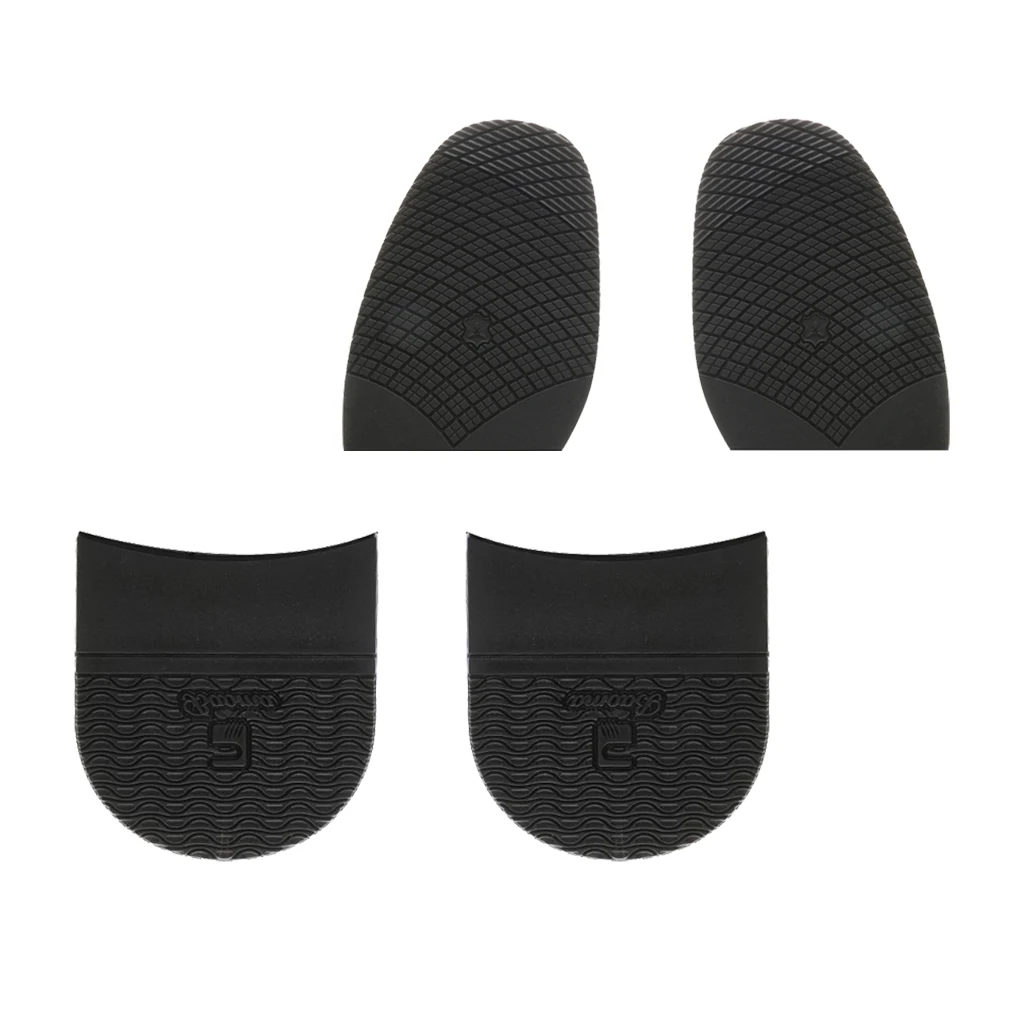 2 Pair/set Rubber Half Shoe Soles And Heels Pads Grip DIY Shoe Repair Replacement