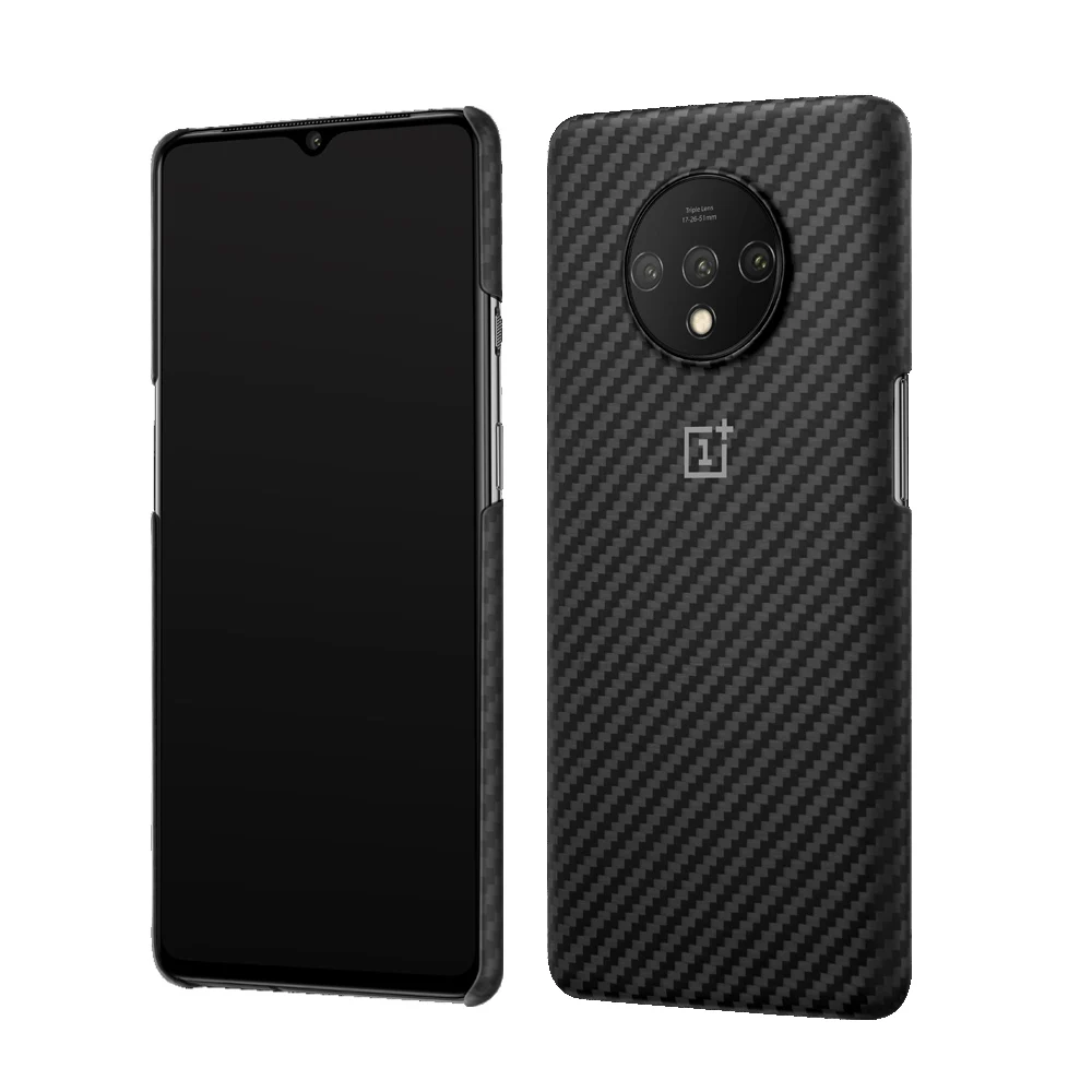 HD1903 Официальный чехол Oneplus 7T(оптовые цены) Oneplus 7T Pro силиконовый нейлоновый чехол с песчаником Karbon - Цвет: Karbon