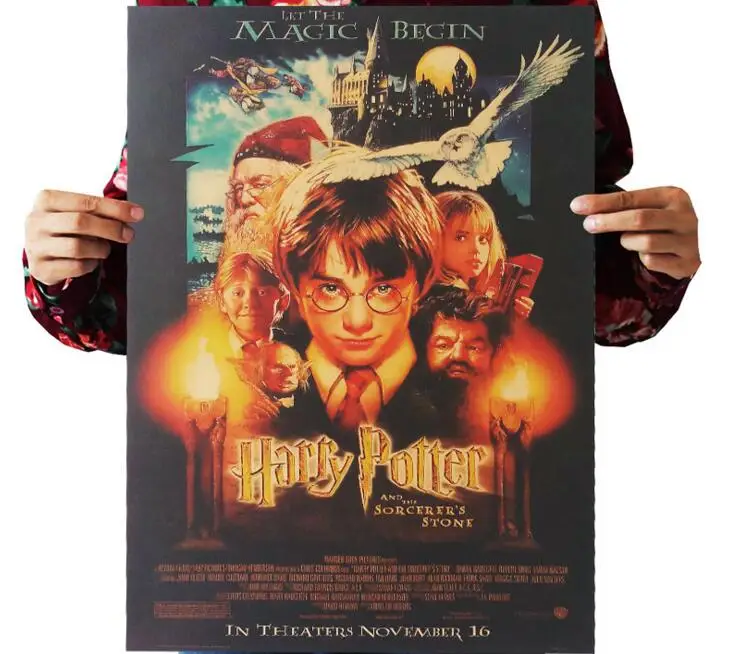 51x35.5cm Фильм Волшебный мир карта Хогвартс Экспресс платформа плакат hp и Дары смерти Винтаж крафт-бумага детские игрушки - Цвет: 51x35.5cm