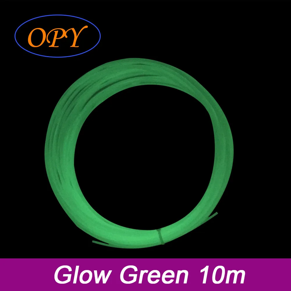 Glow In Dark Luminance Print Filament 3D Printer Plastic 10M 100G Sample Red Green Sky Blue Purple 