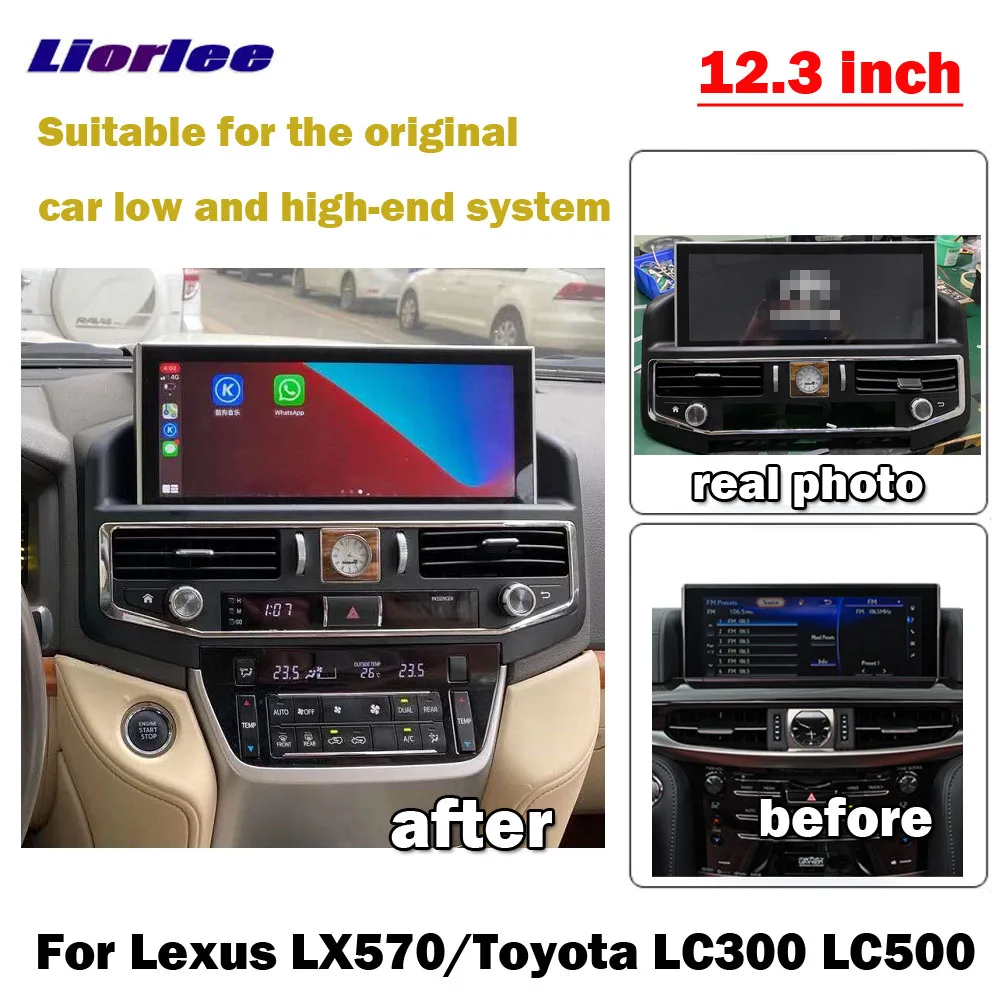 

12.3" Car Android For Toyota Land Cruiser LC200 LC300 LC500 For Lexus LX570 2016~2020 Radio IPS Carplay GPS Navigation Media
