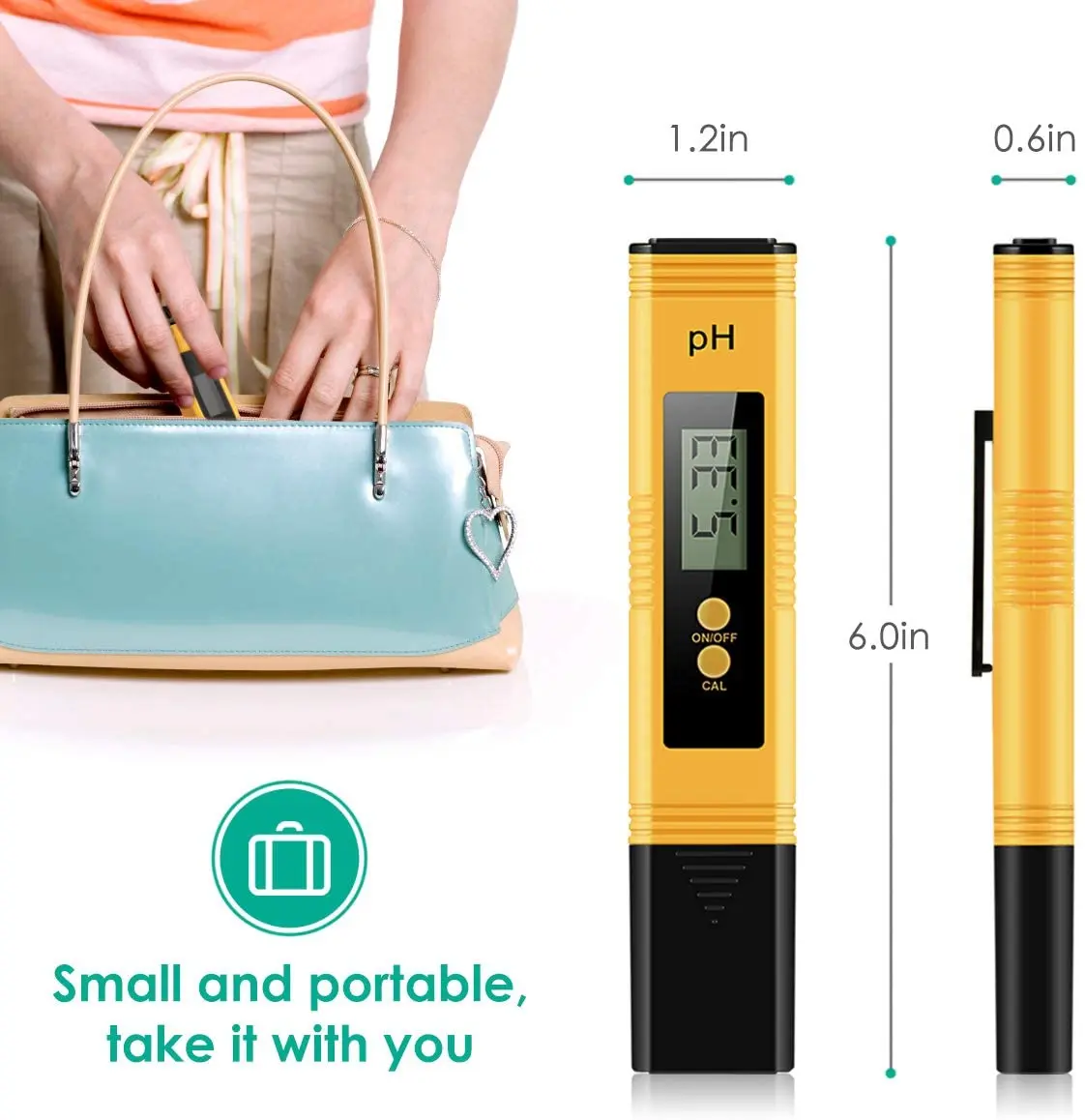 High Accuracy 0-14 PH 0.01 LCD Digital PH Meter WaterTester for Water Food Aquarium Pool Hydroponics Pocket Size PH Tester 2