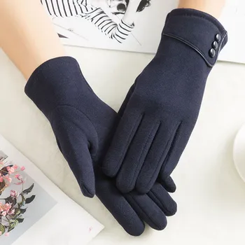 

Fashion Winter Gloves Women Velvet Thickening Warm Mittens Double thick Plush Wrist Women Driving Gloves Luvas de mulher #L20