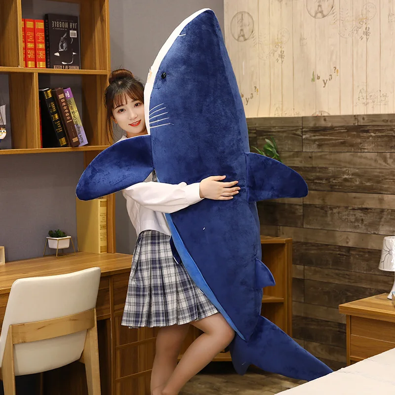 JOINPAYA Cuscino Squalo Morbido Peluche Per Bambini E Bambine 45 Cm Delicato Cuscino A Forma Di Squalo