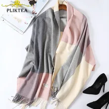 200*70 лоскутное Высокое качество женский плед кашемировый шарф обертывание толстое теплое зимнее пончо женский шарф-одеяло пашминовый палантин