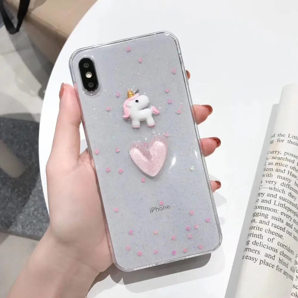 Чехол ORYKSZ для телефона iPhone 11 Pro Max чехол XR XS X 6 6S 7 8 Plus Прозрачный блестящий из ТПУ