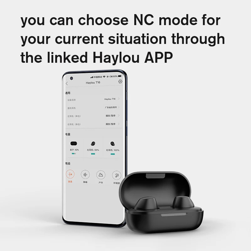 Bluetooth earphones tws Haylou T16 HD call Four