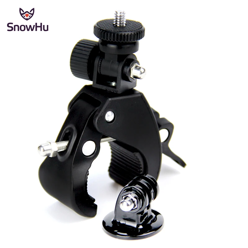 SnowHu камера DV DSLR велосипедный руль зажим Кронштейн винт с резьбой для крепления на штативе зажим штативы для Gopro Hero 8 7 6 5 4 xiaoyi GP73