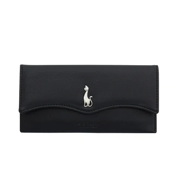 

Cover Clutch Wallets Women Credit Card Holders Lady Wallet Female Solid Pu Leather Slim Long Style Coin Purse Women's Purses