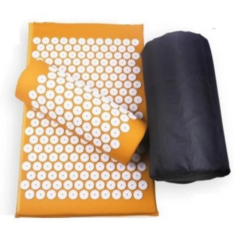 NEW-Acupressure Massage Mat With Pillow For Stress/Pain/Tension Relief Body Relax Massage Acupressure Mat Yoga Sit Lying Mats Cu
