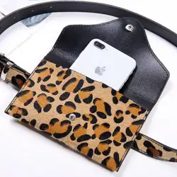 Женская леопардовая сумка поясная сумка для путешествий для отдыха кошелек для денег