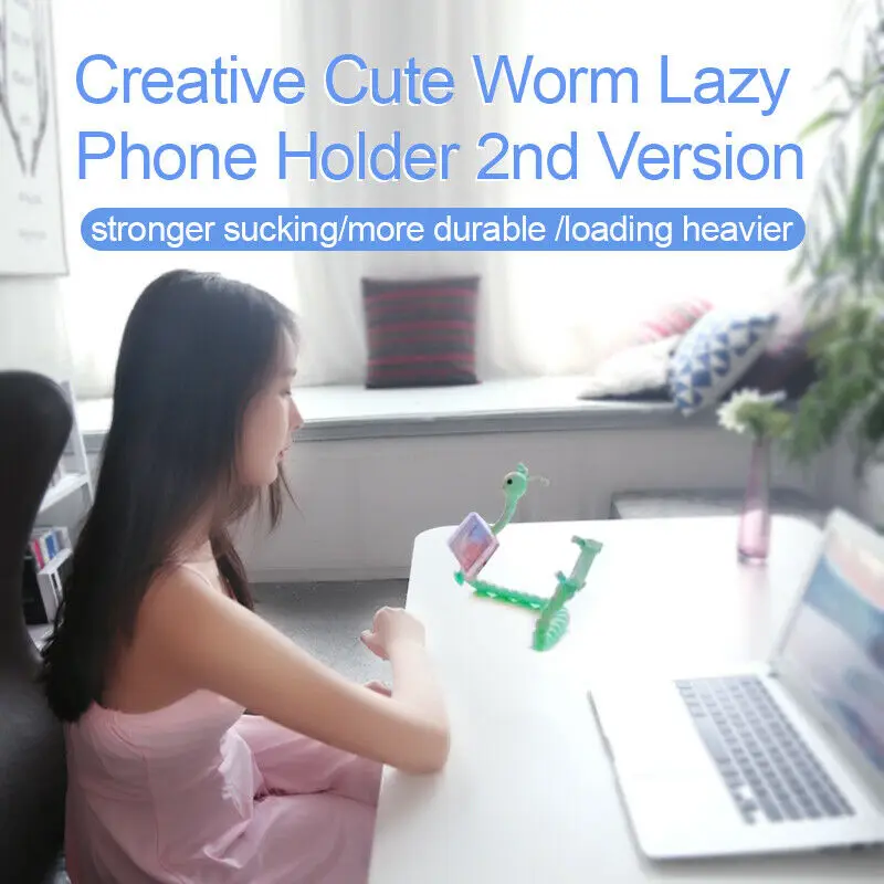 Универсальный гибкий 360 ° ленивый милый червь стенд держатель мобильного телефона кронштейн для столешницы