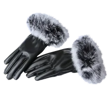 Tartan Legend Leather Gloves Women's Winter Inner Velvet Warm Driving Cycling Outdoor Touch Screen Gloves