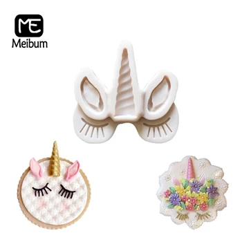 

New Unicorn Ear Eyelash Shape Silicone Fondant Pastry Cake Decorating Mold Sugar Craft Mould Kitchen Baking Tools