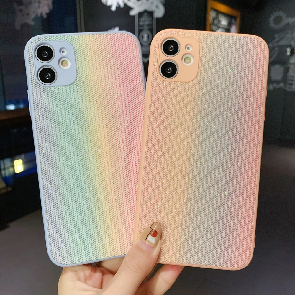 Тканевый чехол для iPhone 12 Pro Max Mini 11 XS X XR SE 2020 7 8 Plus мягкие чехлы из жидкого силикона с