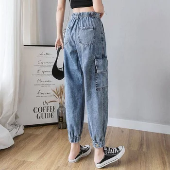 

HOT Woman's jeans fashion 2019 spring and summer new Korean version of the wild loose skinny slouchy jeans casual pants