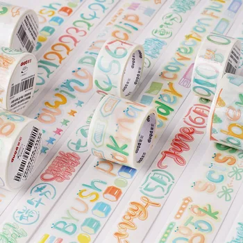 

2PCS/LOT Colorful Times Wide Washi Tapes Set 20mm*5M