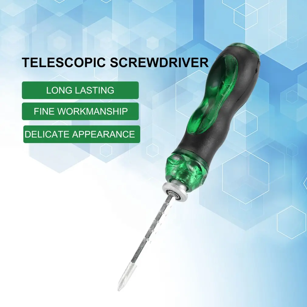 Телескопическая Отвертка Крест-одно слово телескопическая трехцелевая Магнитная отвертка двойного назначения набор многофункциональная отвертка