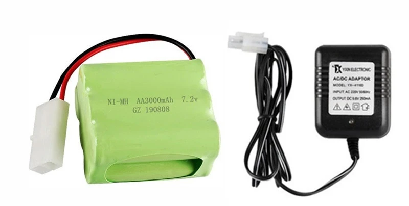 Red SM Plug) Ni-CD 7,2 в 3000 мАч батарея+ USB зарядное устройство для радиоуправляемых игрушек автомобиль Танк Поезд робот лодки пистолеты AA 7,2 в перезаряжаемый аккумулятор - Цвет: Red
