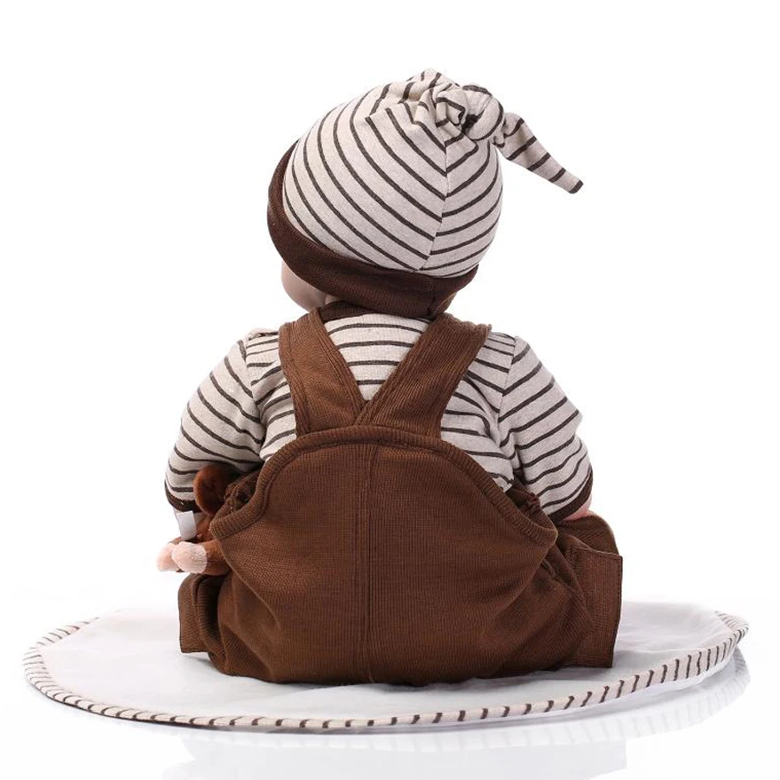 55 см мягкие силиконовые Мальчики Reborn Baby куклы игрушки 22 дюймов реалистичные малыш мальчик кукла игрушка для обучения Boneca Reborn Bebes Menina