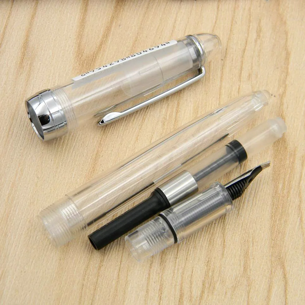 Fountain Pen Calligraphy Pen 992 parallel wide Fountain Pen plastic transparent practice calligraphy 0.38 0.7 1.1 1.5 1.9 2.5 2.9 School Office Stationery