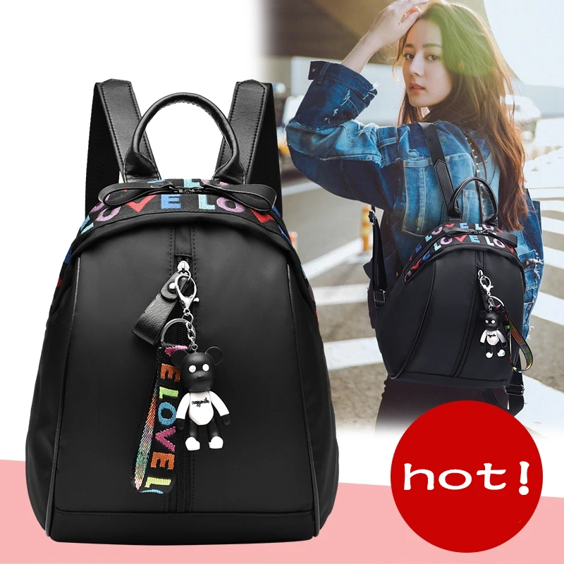 

2020 Fashion women leather backpack small PU school bag oxford backpack high quality leisure shoulder bag