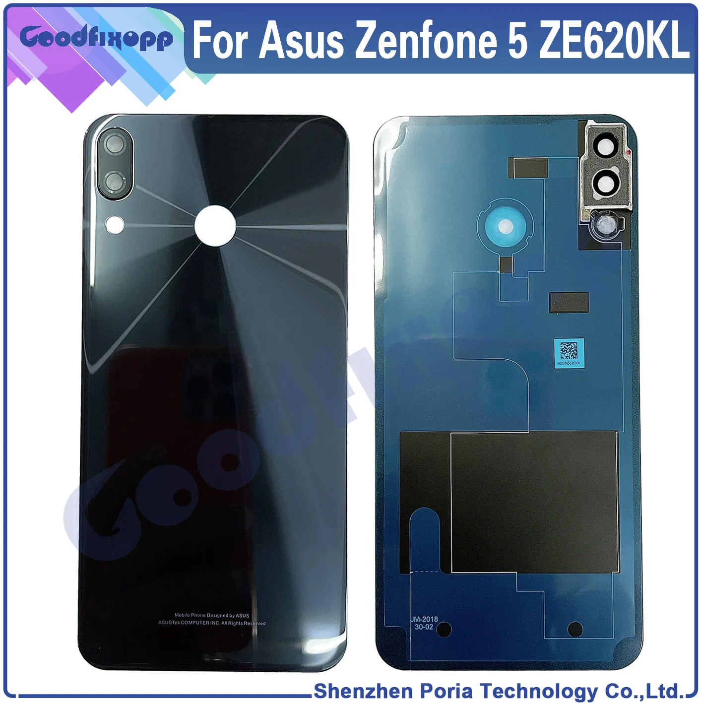 Asus Zenfone 5 için ZE620KL pil arka kapak arka kapak kılıf arka kapak  parçaları için yedek Asus Zenfone5 ZE620KL ZF620KL x00QD