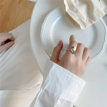 

RUIYI Korean Style Real 925 Sterling Silver Women Irregular Twist Design Niche Rings Girls Cool Lovers Exquisite Jewelry Rings