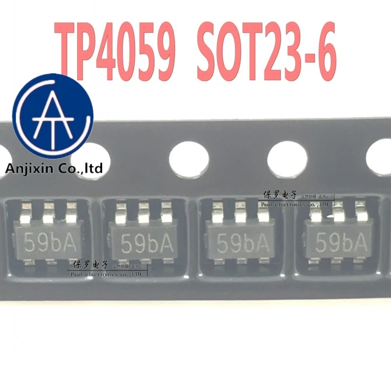 

10 шт. 100% оригинальная новая TP4059 шелковой ширмы 59bA СОТ-23-6 600mA линейный литий-ионный аккумулятор Чип зарядного устройства действительный ассортимент товаров