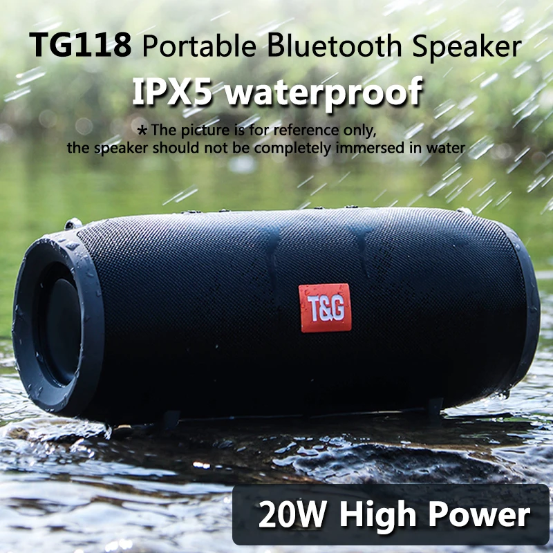 Bluetooth Speaker Center Column Subwoofer Soundbox Playe Bass 3600mah-Battery Music High-Power