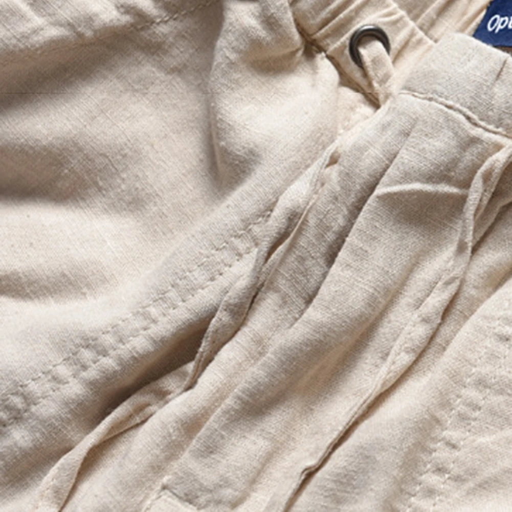 Casual Linen trousers Men Jogger Pants Men Straight loose large size cotton and linen pants