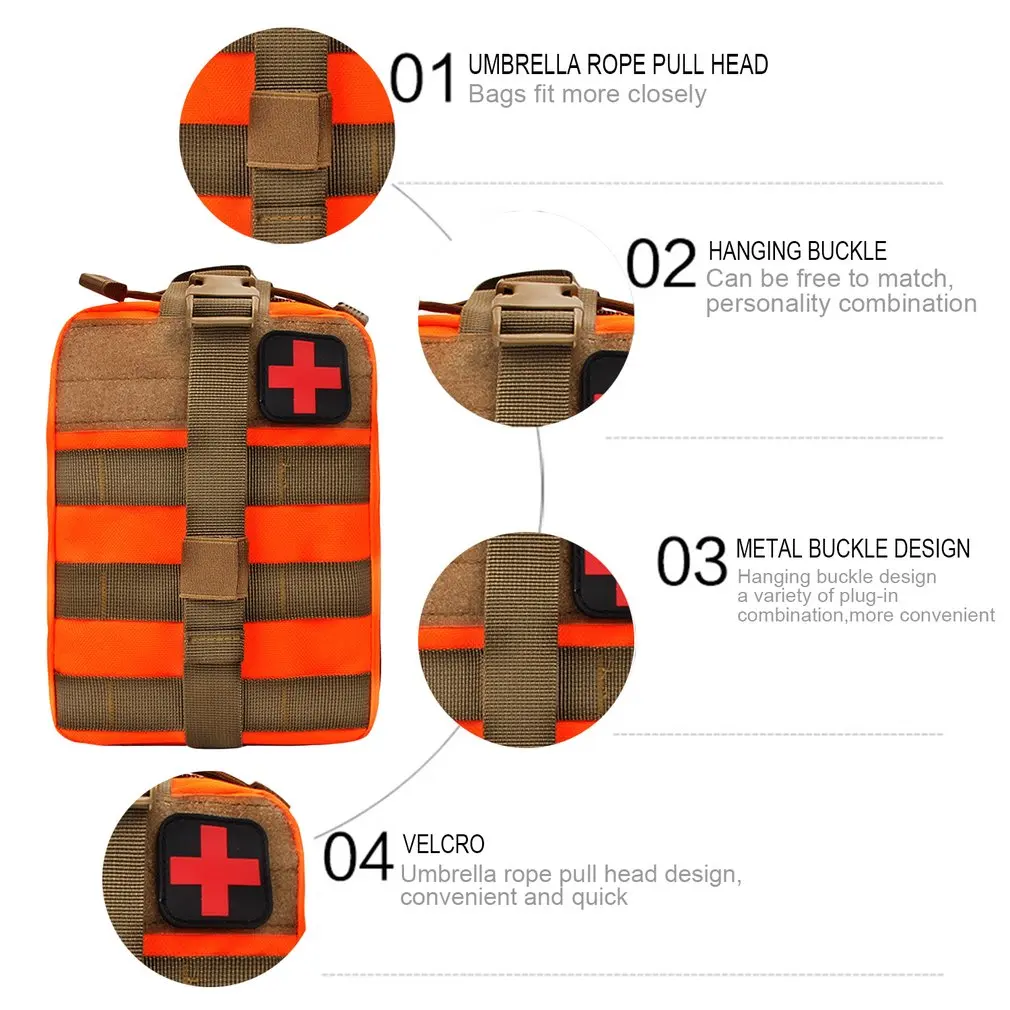 OUTDA Tactical First Aid Bag Medical Kit Bag Molle EMT Emergency Survival Pouch Outdoor Medical Box Large Size SOS Bag/Package