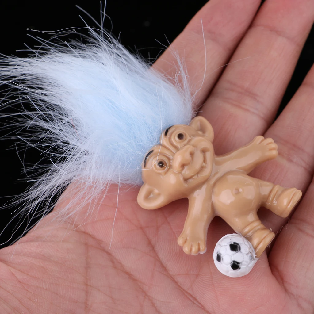 Vintage 8 Pieces Colorful Lucky Troll Doll Leprocauns Dollhouse Mini Figures Toy – Party Favors, Collections, Arts and Crafts