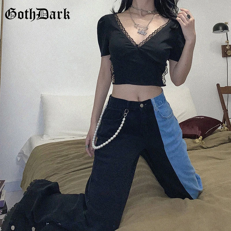 FREE SHIPPING Black Sexy Lace Crop Tops Bodycon JKP4359